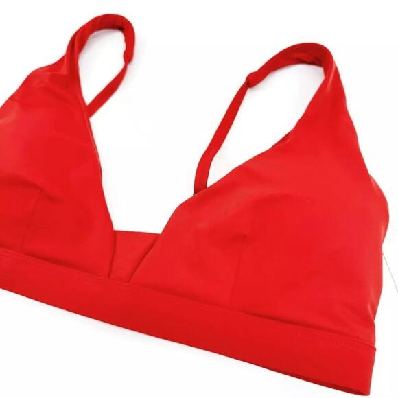 Andie Swim the Tahiti Bikini Top in Chili Pepper Red L NWT - Picture 3 of 5